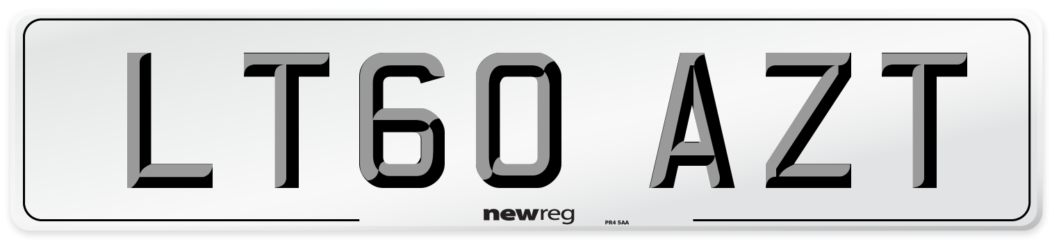 LT60 AZT Number Plate from New Reg